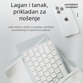 Bežični tanak set tipkovnice i miša – >98 tipki, bežična veza, spajanje na 2 uređaja, bez pozadinskog osvjetljenja