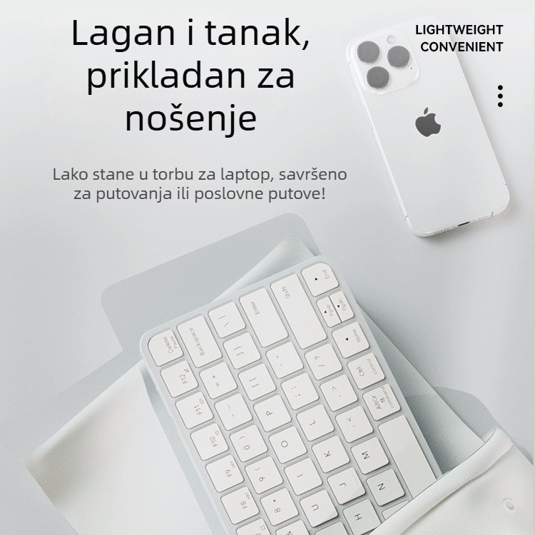 Bežični tanak set tipkovnice i miša – >98 tipki, bežična veza, spajanje na 2 uređaja, bez pozadinskog osvjetljenja