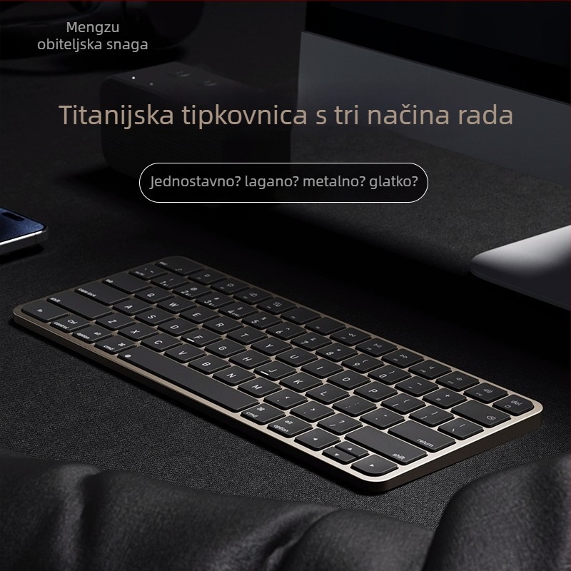 Bežični tanak set tipkovnice i miša – >98 tipki, bežična veza, spajanje na 2 uređaja, bez pozadinskog osvjetljenja