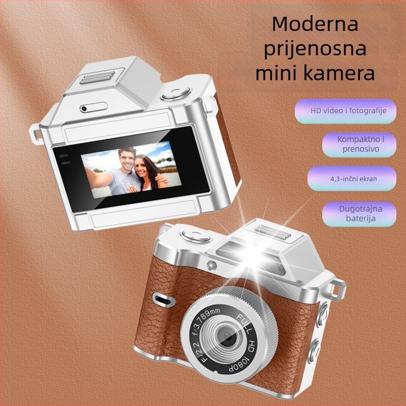 Mini digitalni fotoaparat s retro stilom, model H79, 1–5 MP senzor, 0,96 LCD, TF kartica za pohranu, trajanje baterije 1–3 sata