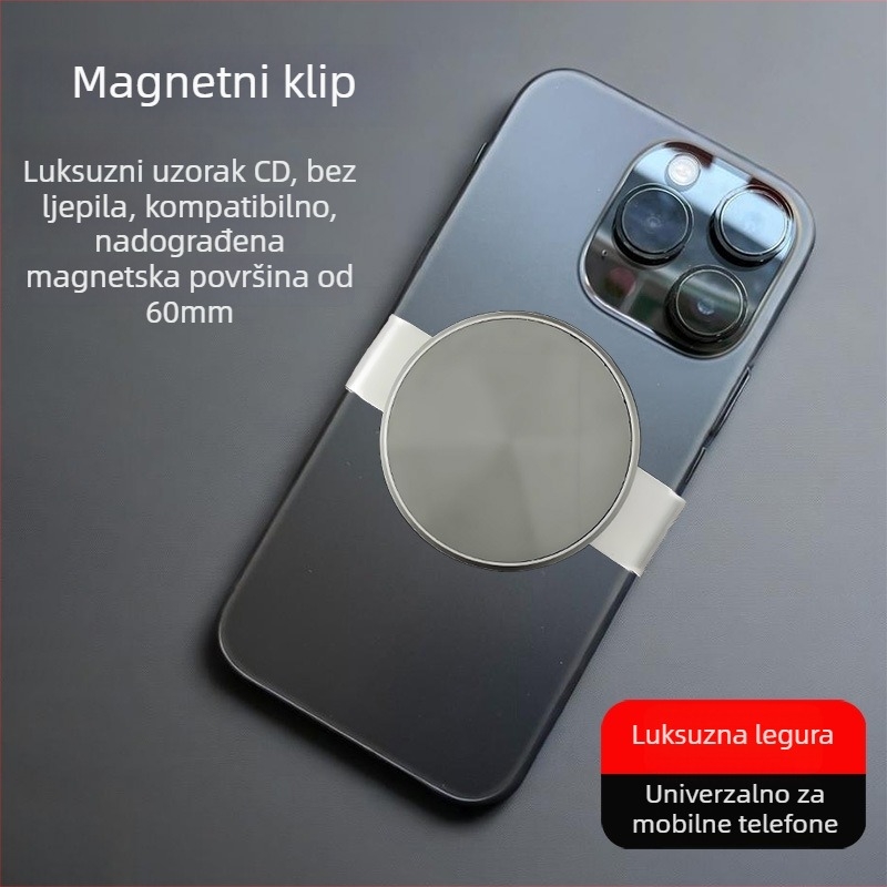 Magnetski stražnji klip, bez ljepila, snap-on dizajn, legura materijal