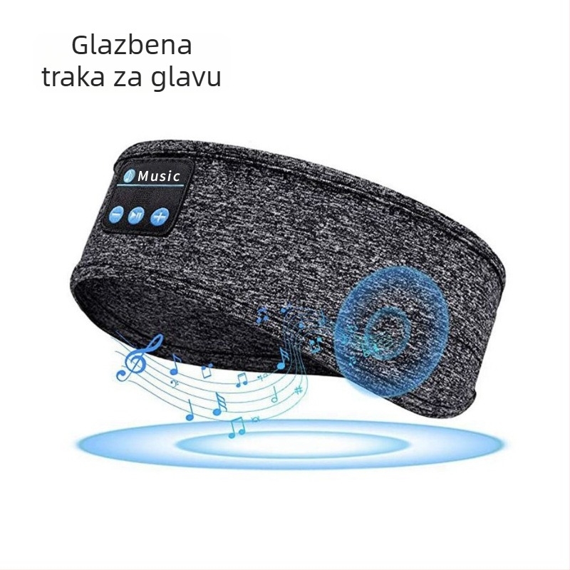 Bluetooth traka za glavu za spavanje s masom za oči — bežične stereo slušalice, Bluetooth 5.4, domet 15 m, baterija više od 8 sati, pozivi i glazba