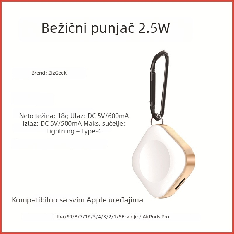 Apple Watch magnetski bežični punjač, 5W brzo punjenje, MFi certificirano, prijenosno