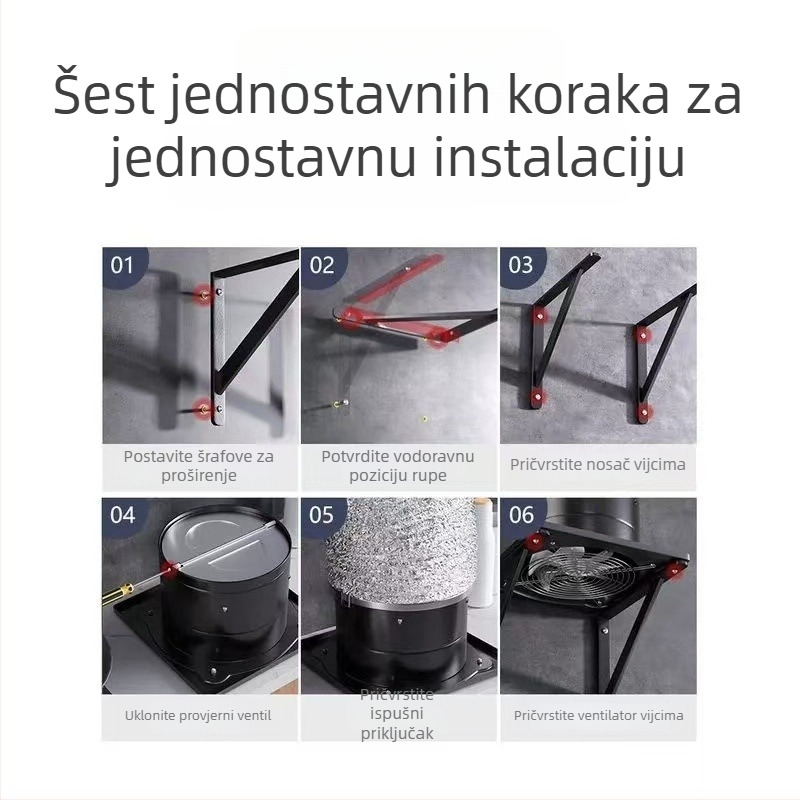 Kuhinjski ispušni ventil AUX-APK20, montaža visećim, 220V, 85W, mehaničko upravljanje