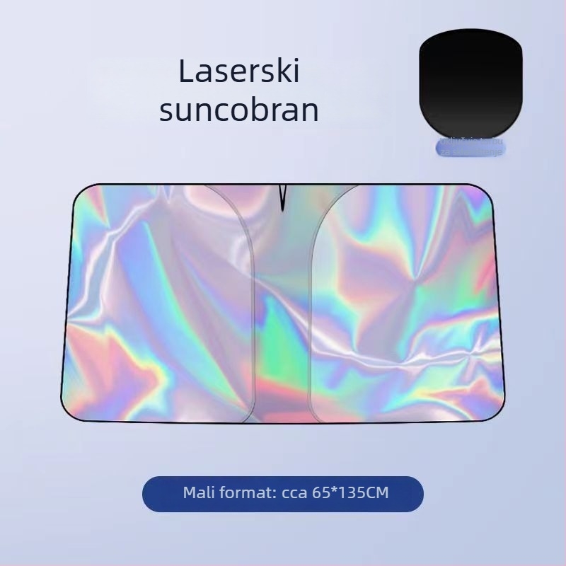 Auto sjenilo za prednje staklo s aluminijskom folijom, teleskopska instalacija, univerzalna kompatibilnost, tisak logotipa, prilagodba