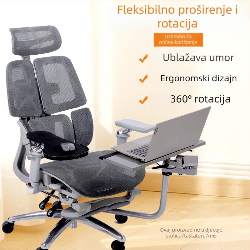 Stalak za tipkovnicu i miš s podizanjem, ergonomski, od visokougljičnog čelika, univerzalna kompatibilnost
