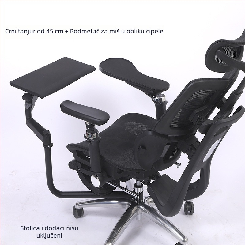 Stalak za tipkovnicu i miš s podizanjem, ergonomski, od visokougljičnog čelika, univerzalna kompatibilnost