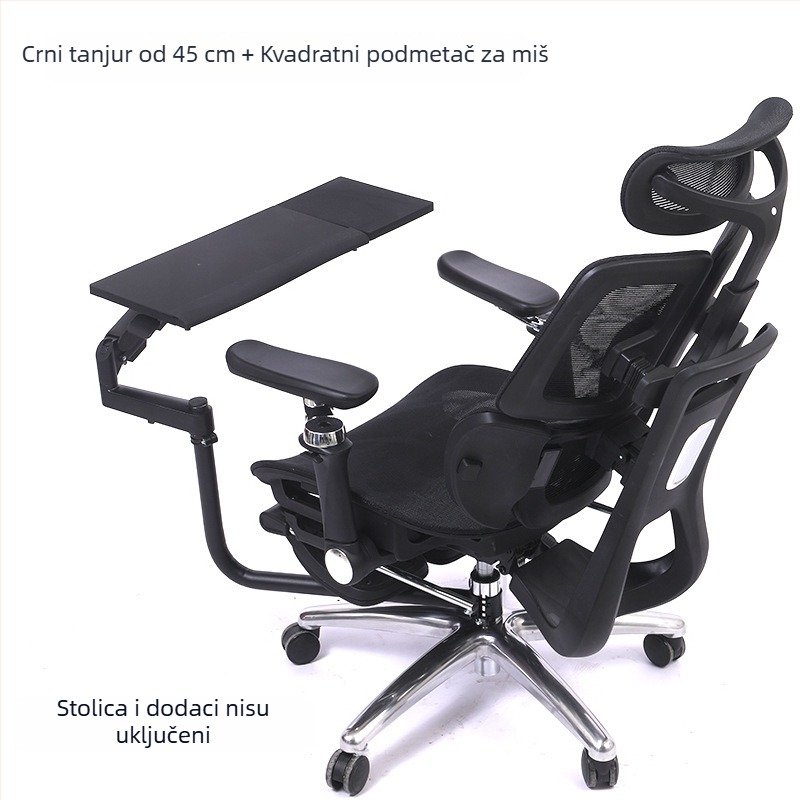Stalak za tipkovnicu i miš s podizanjem, ergonomski, od visokougljičnog čelika, univerzalna kompatibilnost