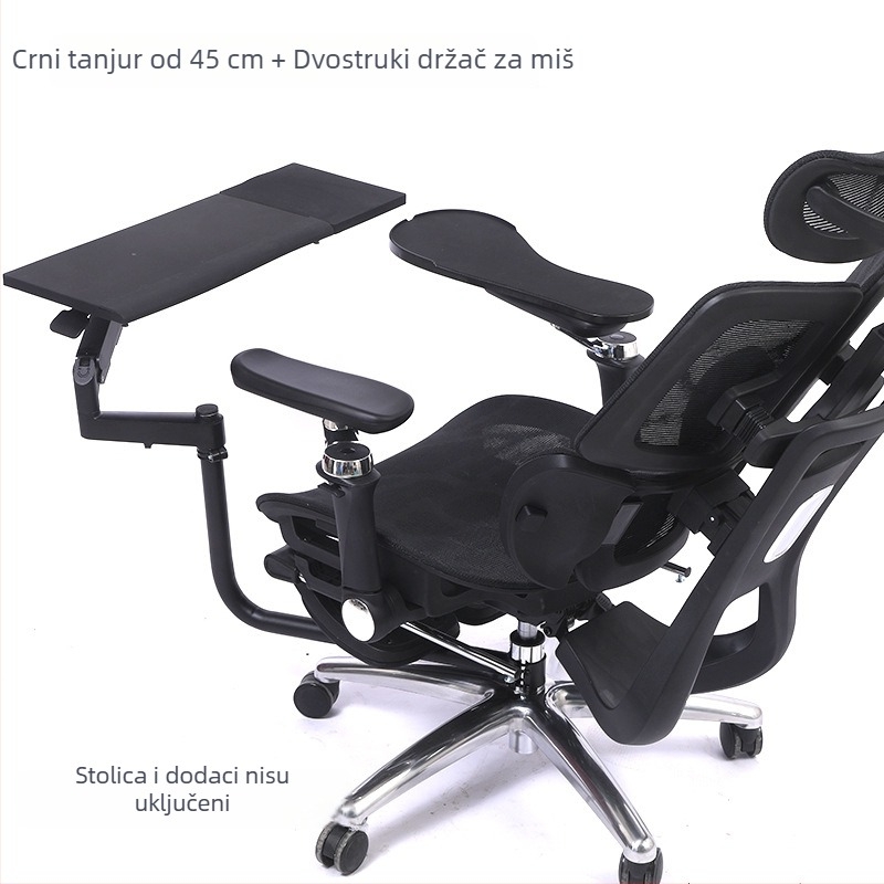 Stalak za tipkovnicu i miš s podizanjem, ergonomski, od visokougljičnog čelika, univerzalna kompatibilnost