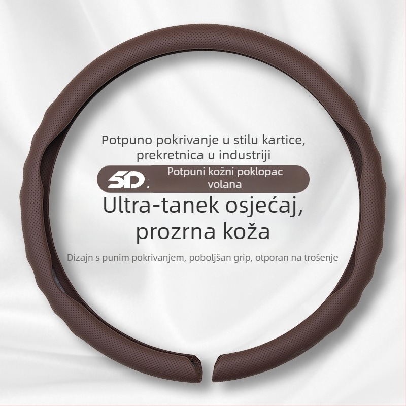 Navlaka za volan automobila - sportski stil, ljeto, umjetna koža, univerzalna ugradnja, kompatibilno sa svim markama automobila