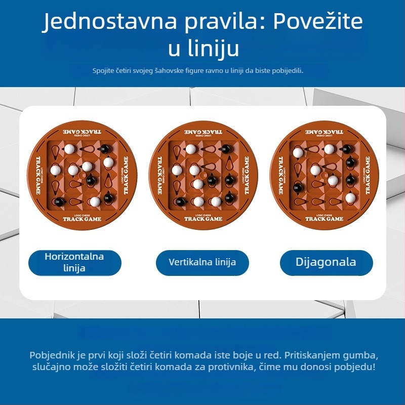 Dva igrača: logička šahovska igra s nadahnućem Go – društvena igra za mentalni trening; plastična, brend KQT; uzrast 4–6, 7–14, 15–35