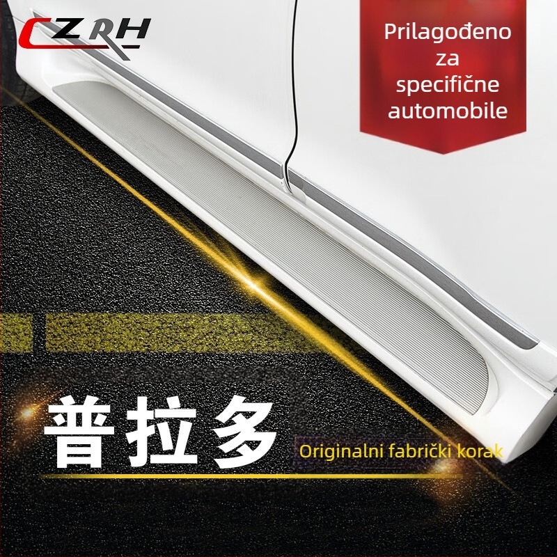 Bočni koraci od nehrđajućeg čelika za Toyota Prado, kompatibilni modeli 2003-2009 i 2010-2022+, automatski prijenos.