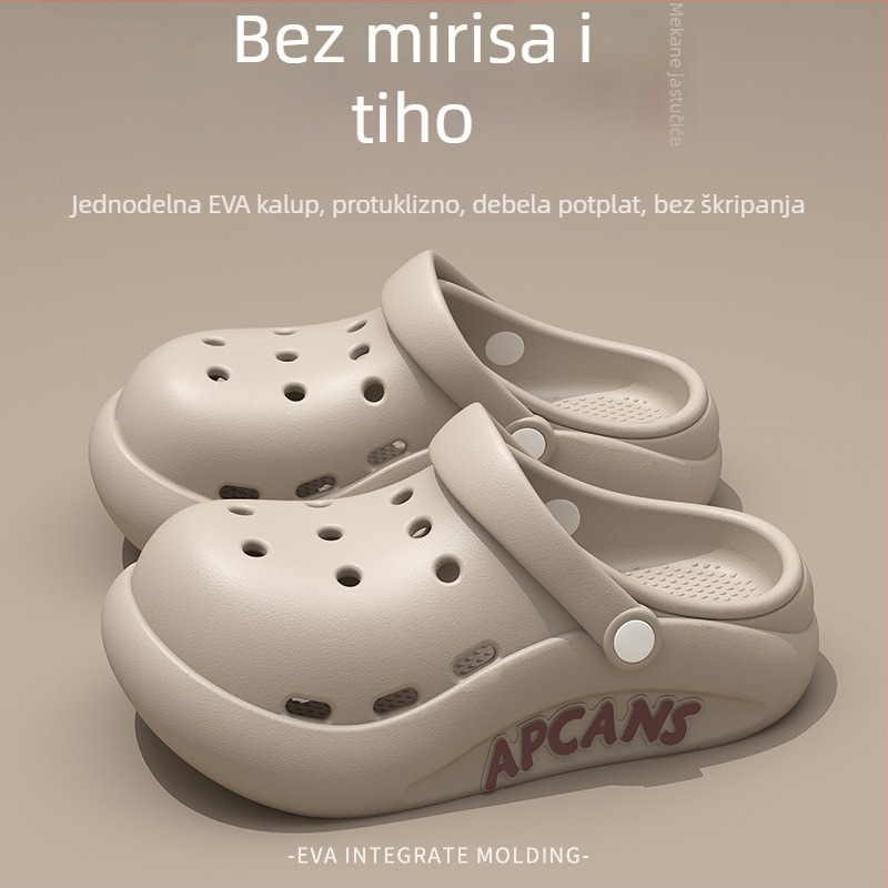 Ženske Crocs-stil papuče za ljeto, prozračne EVA gornji dio, EVA đon, debeli đon, injekcijsko lijevanje, 2025