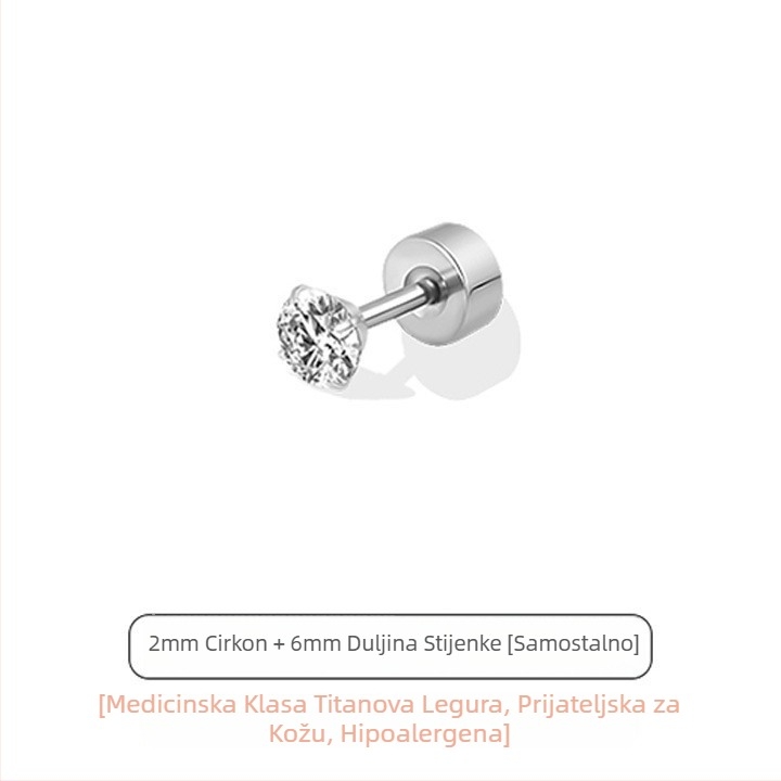 Naušnice od titanovog legura, elektroplatiranje, geometrijski oblik, unisex, ušna igla od titan legure