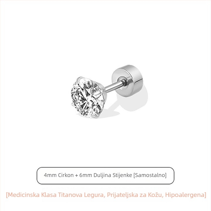 Naušnice od titanovog legura, elektroplatiranje, geometrijski oblik, unisex, ušna igla od titan legure