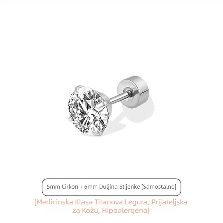 Naušnice od titanovog legura, elektroplatiranje, geometrijski oblik, unisex, ušna igla od titan legure