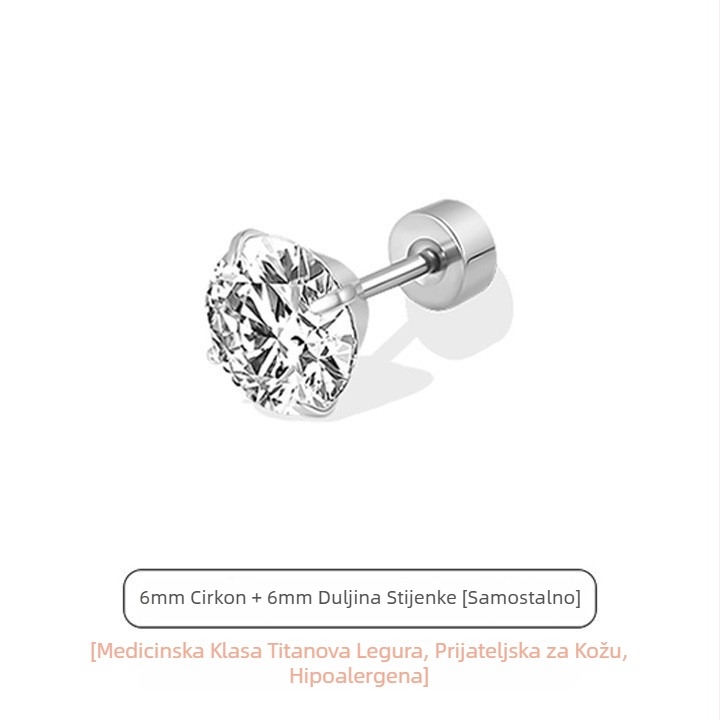 Naušnice od titanovog legura, elektroplatiranje, geometrijski oblik, unisex, ušna igla od titan legure