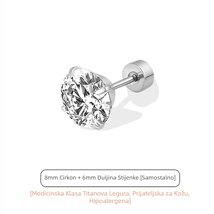 Naušnice od titanovog legura, elektroplatiranje, geometrijski oblik, unisex, ušna igla od titan legure