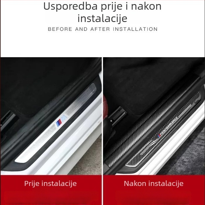 Prag vrata za BMW – izgled pravog karbonskog vlakna, otporan na ogrebotine i habanje