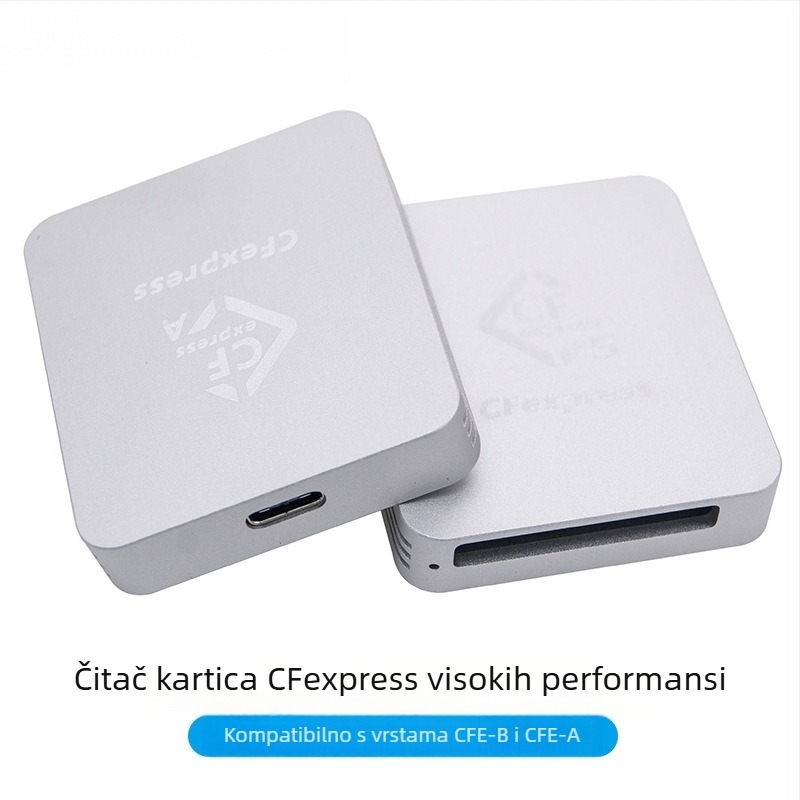 CFexpress čitač kartica za Type A/B, USB 3.1 Type-C, CNC aluminijsko kućište, vanjsko, 60 g