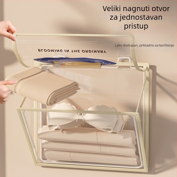 Kupaonski zidni organizator, sklopivi, bez bušenja, PVC organizator, model SND6039