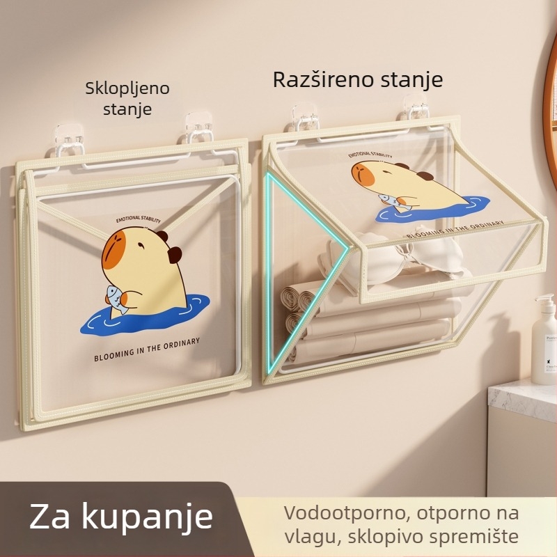 Kupaonski zidni organizator, sklopivi, bez bušenja, PVC organizator, model SND6039