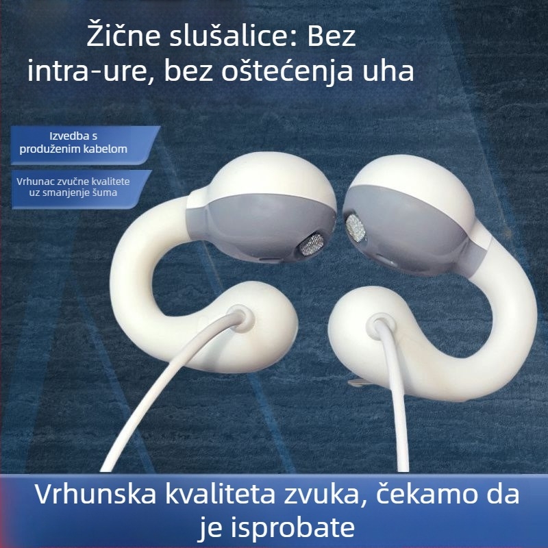 Žične slušalice na uho za stolna računala, s mikrofonom, 3,5 mm priključak
