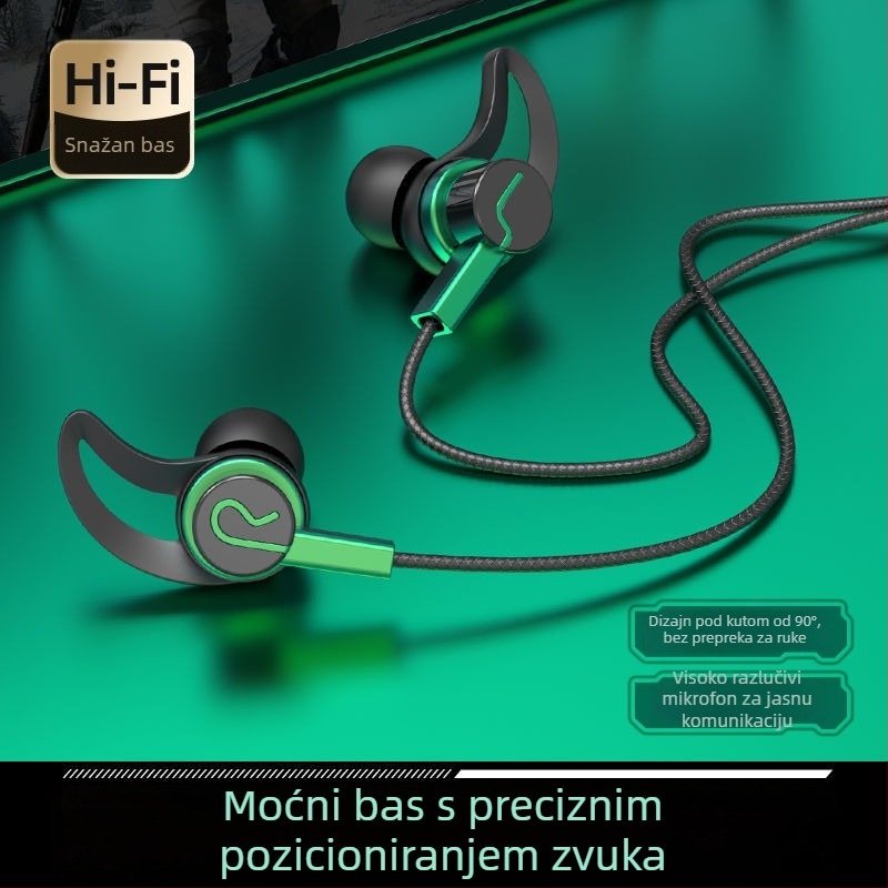 Žične Type-C slušalice s kutnim konektorom, in-ear, kompatibilne s Oppo/Huawei