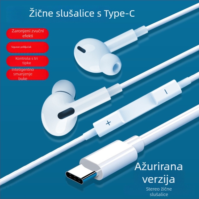 X2 In-Ear digitalne slušalice USB-C, žične s mikrofonom, kabel duljine 1,2 m, frekvencijski odziv 97, distorzija 2%
