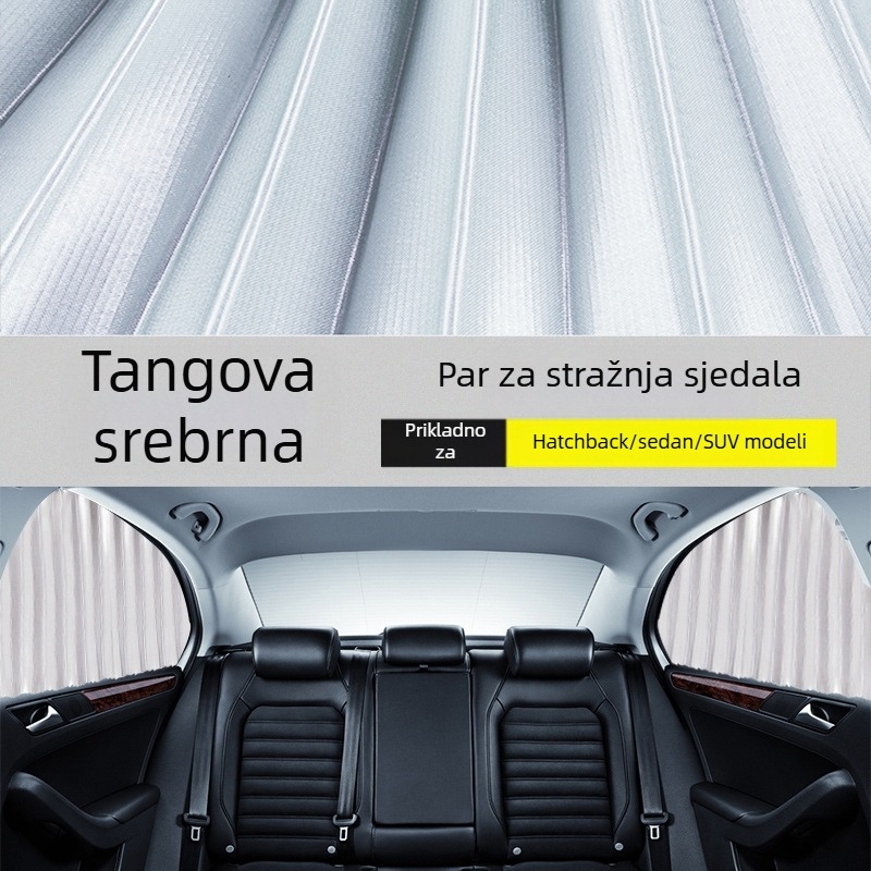 Automobilska zavjesa za prozor, najlon mreža, gusta neprozračnost, šina, magnetsko, automatsko proširenje