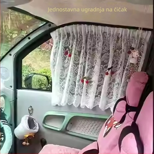 Unutarnje zavjese za triciklu električno vozilo: zaštita od sunca, stil princeze, mrežaste zavjese s Velcro trakom