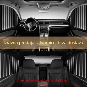 Automobilsko sjenilo za prozor s magnetskim pričvršćivanjem, izvučno platno, jednobojni dizajn, mogućnost tiska logotipa i licencirane privatne marke