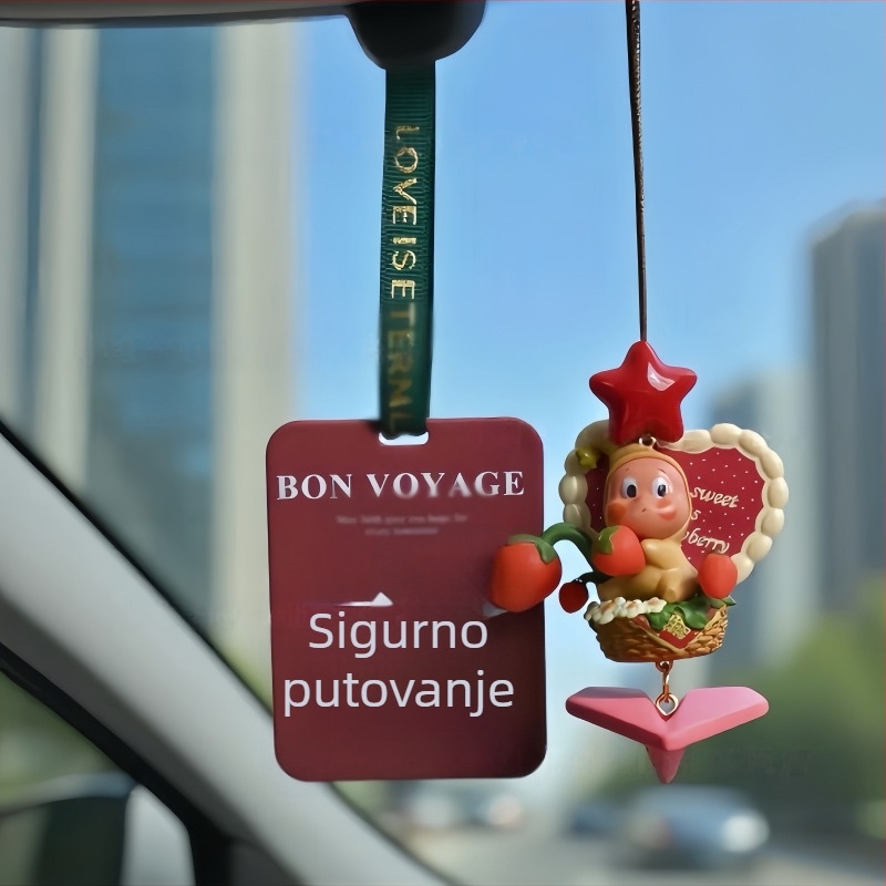 Auto ukras za retrovizor — Cartoon Star Man Paper Plane serija, PVC materijal, prilagodljiv, unutarnja dekoracija
