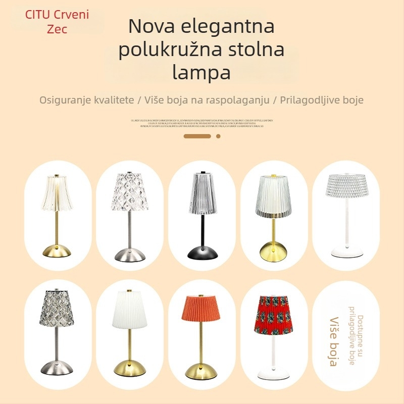 Moderna minimalistička stolna lampa s izvorom svjetla, ambijentalno osvjetljenje u spavaćoj sobi uz noćni ormarić, romantičan dijamantni motiv i dodatna oprema kućišta lampe