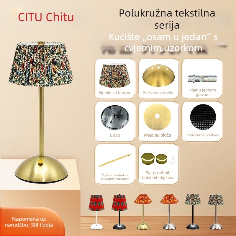 Moderna minimalistička stolna lampa s izvorom svjetla, ambijentalno osvjetljenje u spavaćoj sobi uz noćni ormarić, romantičan dijamantni motiv i dodatna oprema kućišta lampe