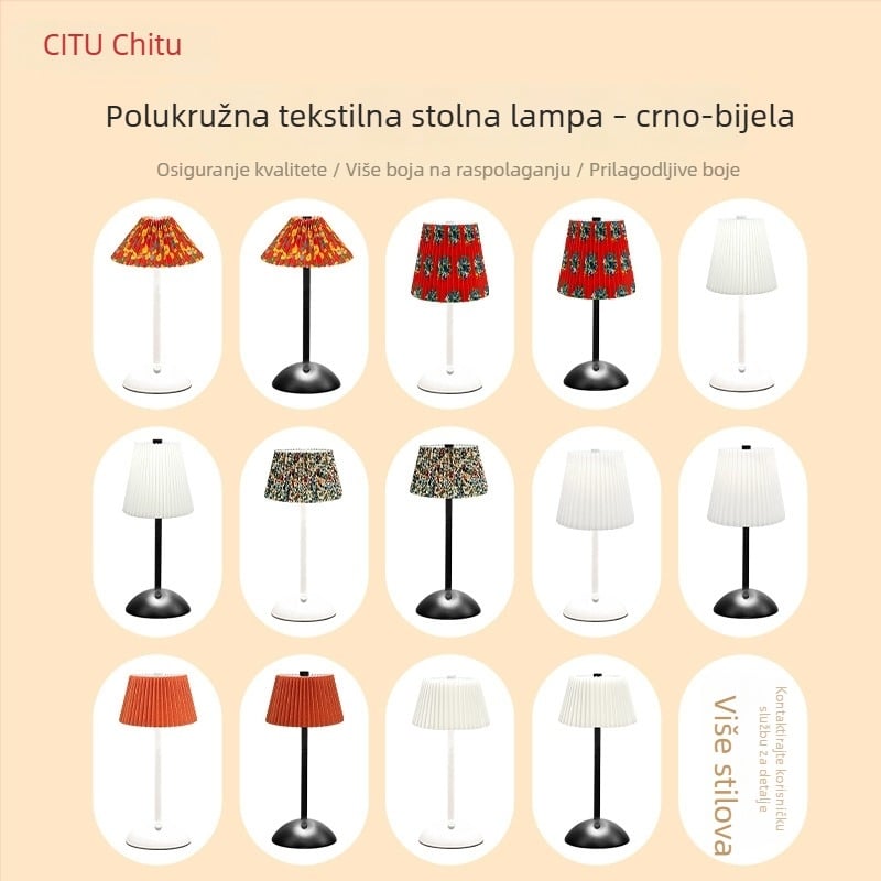 Moderna minimalistička stolna lampa s izvorom svjetla, ambijentalno osvjetljenje u spavaćoj sobi uz noćni ormarić, romantičan dijamantni motiv i dodatna oprema kućišta lampe