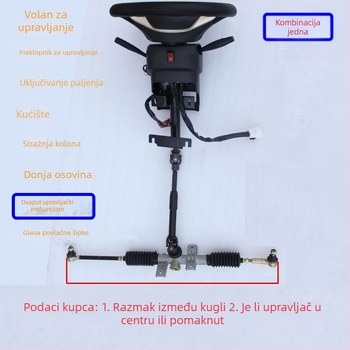 Električni upravljački sustav za četverostruko vozilo - Modifikacija upravljačkog sklopa za forklift, dump truck i strojeve za čišćenje (Kategorija: Other; Materijal: Other; Napon: Other; Marka: Other)