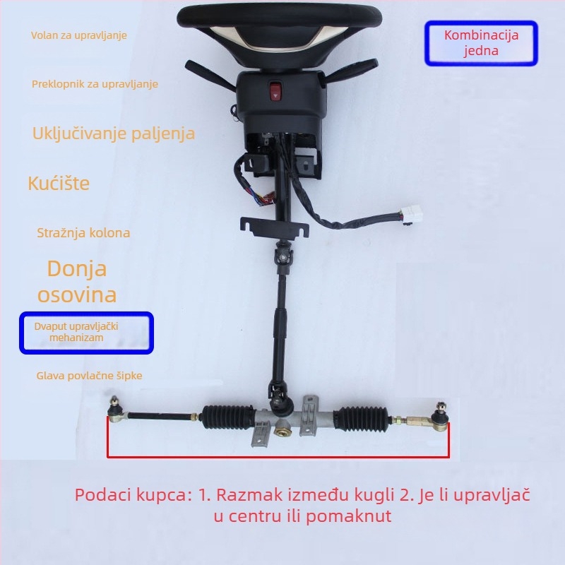Električni upravljački sustav za četverostruko vozilo - Modifikacija upravljačkog sklopa za forklift, dump truck i strojeve za čišćenje (Kategorija: Other; Materijal: Other; Napon: Other; Marka: Other)
