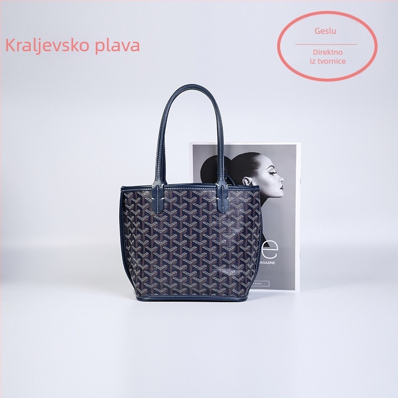 Prava koža, uzorak houndstooth, dvostruka mini torbica za rame, otvoreni gornji dio, za žene