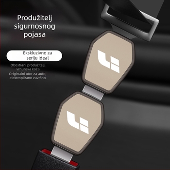Produžni nastavak kopče sigurnosnog pojasa s viličastom glavom, metalni, unutarnji dio automobila, model L7L8L9L6