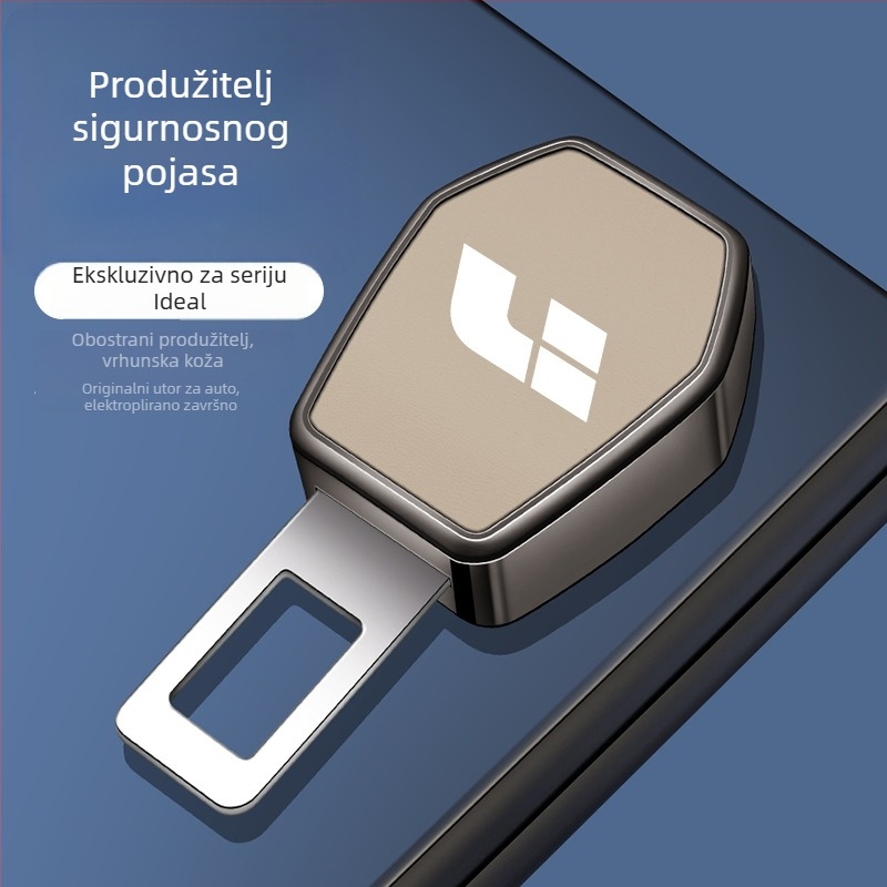 Produžni nastavak kopče sigurnosnog pojasa s viličastom glavom, metalni, unutarnji dio automobila, model L7L8L9L6