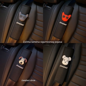 Dekorativna jastučnica za sigurnosni pojas automobila – Ice Silk, moguć prilagođeni logotip
