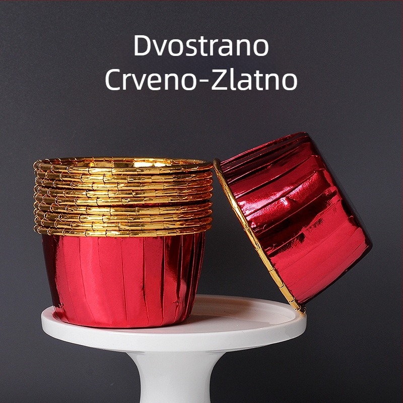 Papirnate košarice za muffine za pečenje – laminirane, PET premaz, 170 g/m², Jiang xiaopei