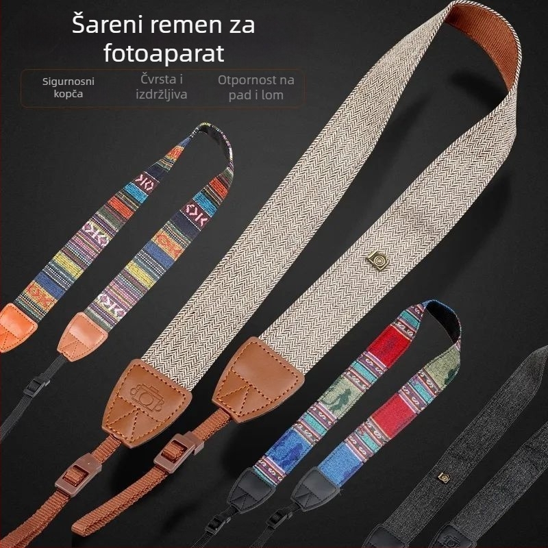 DSLR remen za kameru s brzim otpuštanjem – retro stil, traka oko vrata