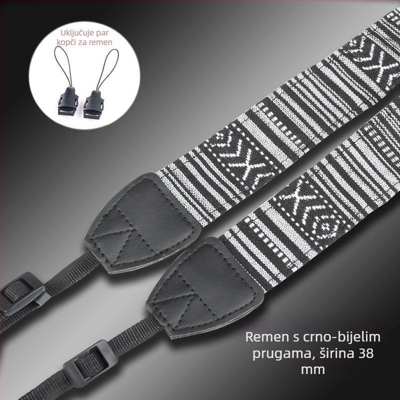 DSLR remen za kameru s brzim otpuštanjem – retro stil, traka oko vrata