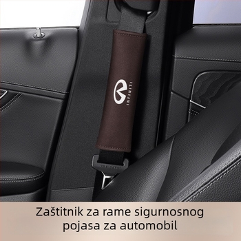 Navlaka za ramenski sigurnosni pojas automobila od Napa kože s velurom – unutarnja dekoracija, marka Recording