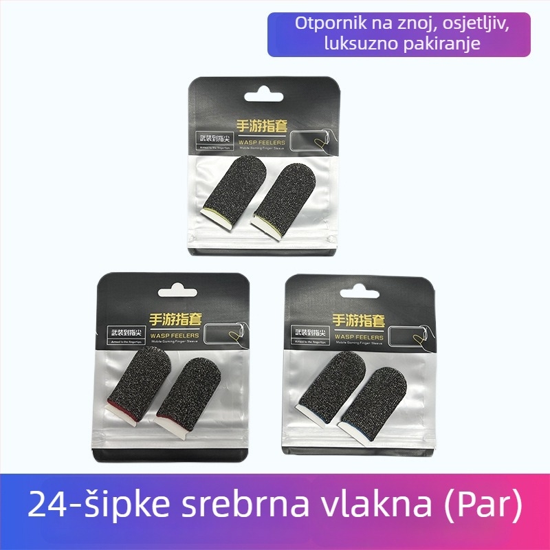 Prsteni rukav za igranje na dodirnom zaslonu – vlakna ugljika, bakra i metalna vlakna, ultra-tanki, 10 g, otisak logotipa, prilagodba obrade