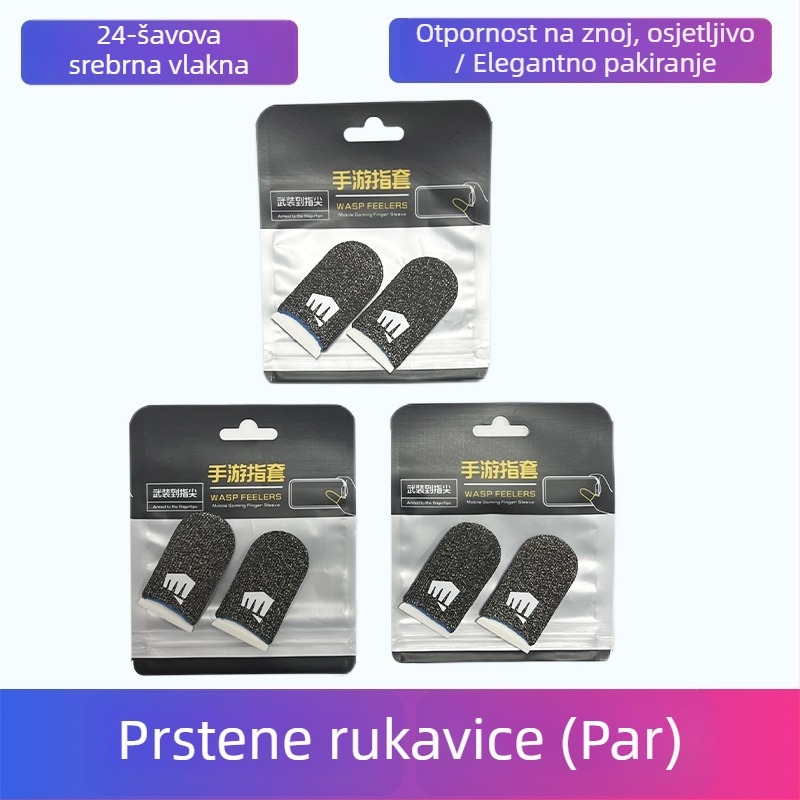 Prsteni rukav za igranje na dodirnom zaslonu – vlakna ugljika, bakra i metalna vlakna, ultra-tanki, 10 g, otisak logotipa, prilagodba obrade