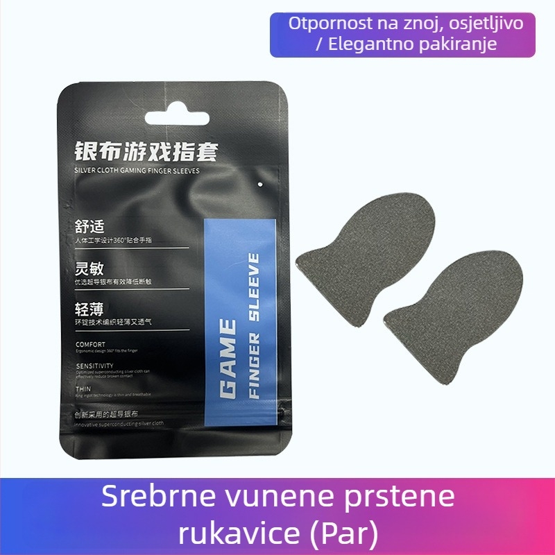 Prsteni rukav za igranje na dodirnom zaslonu – vlakna ugljika, bakra i metalna vlakna, ultra-tanki, 10 g, otisak logotipa, prilagodba obrade