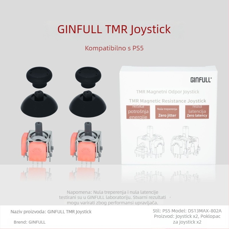 Jinfu DS13-max joystick za konzole — Sučelje: Solder; Materijal: Smola; Životni vijek: 5 milijuna ciklusa; Vibracije: Nema; Nazivna snaga: 0,0125